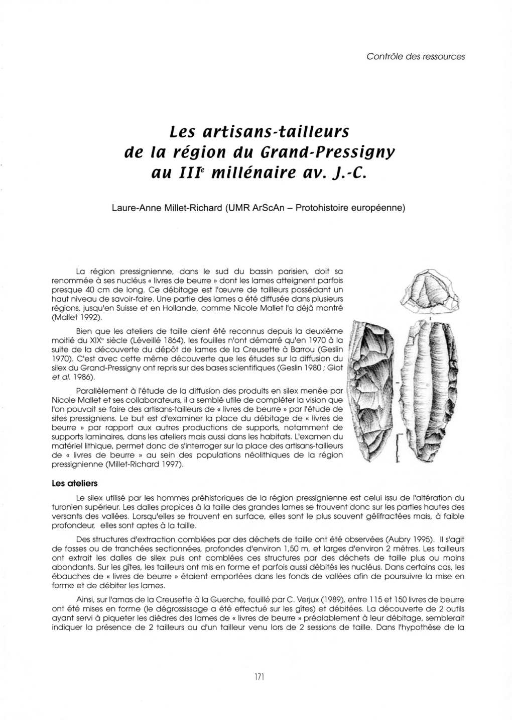 Les Artisans-Taill La Région Du Au I I I E Millénaire