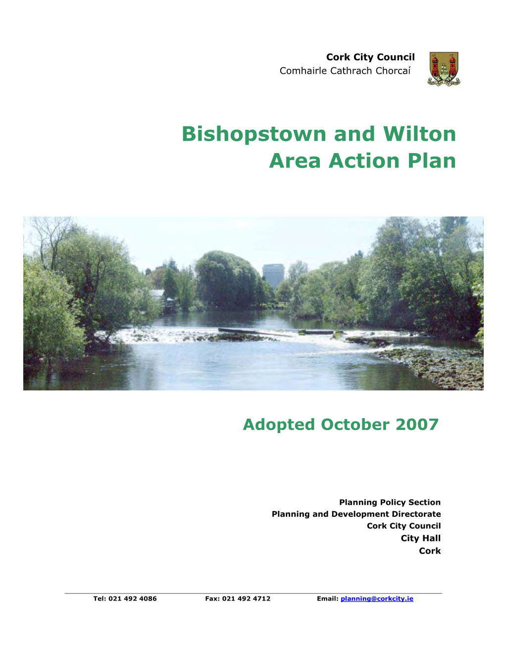 Bishopstown and Wilton Area Action Plan