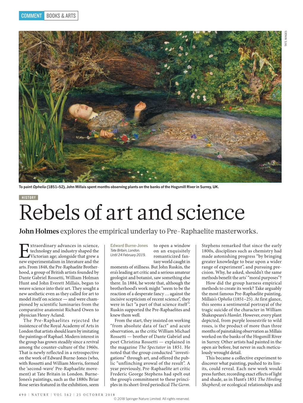 Rebels of Art and Science John Holmes Explores the Empirical Underlay to Pre-Raphaelite Masterworks