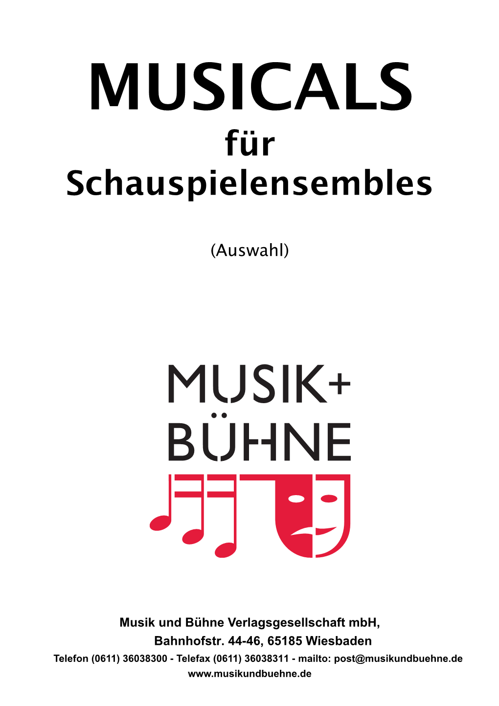 MUSICALS Für Schauspielensembles