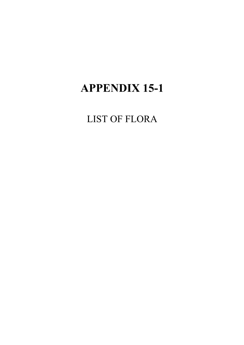 Appendix 15-1