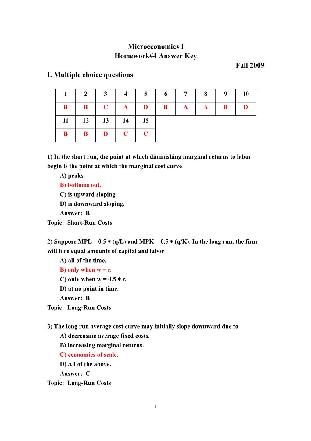 Homework#4 Answer Key