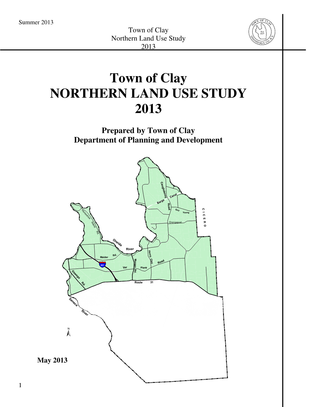 Town of Clay Northern Land Use Study 2013