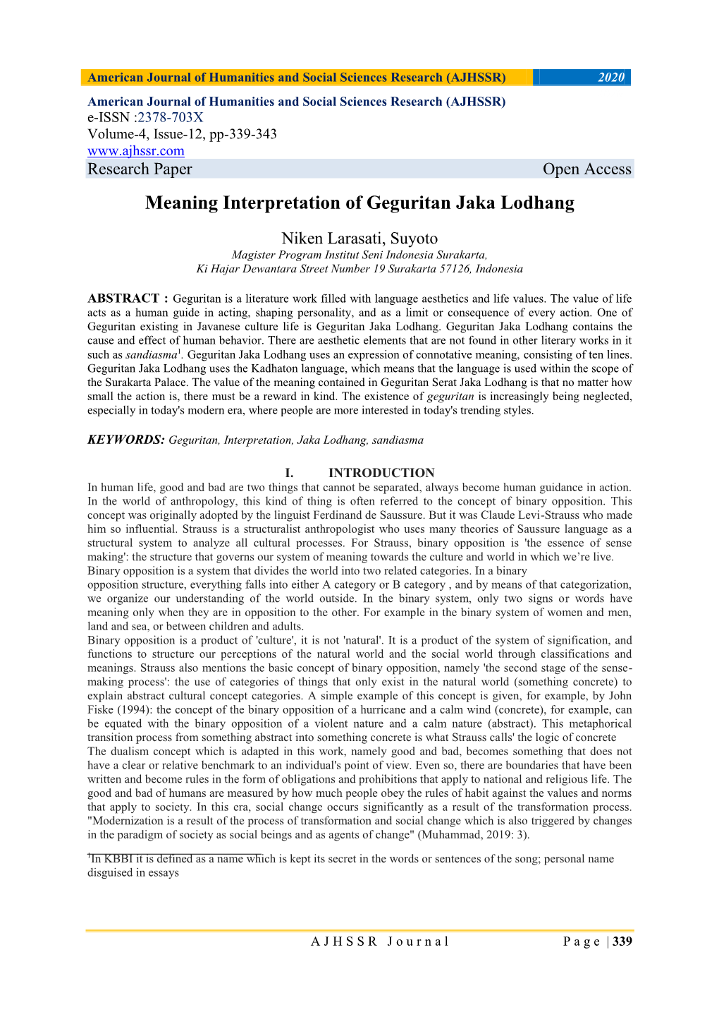 Meaning Interpretation of Geguritan Jaka Lodhang