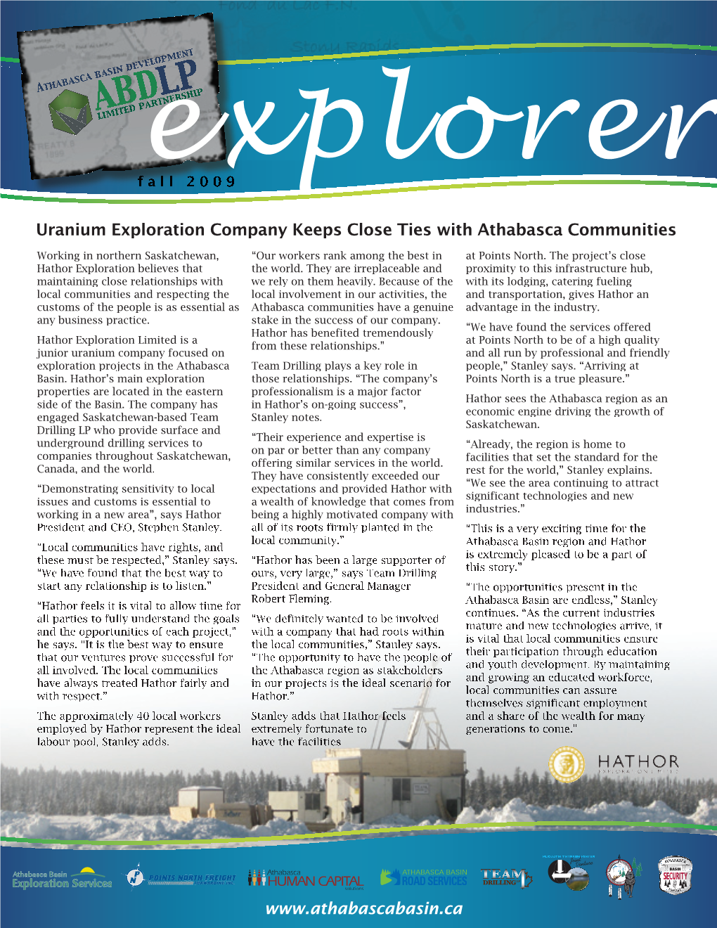 Uranium Exploration Company Keeps Close Ties with Athabasca Communities