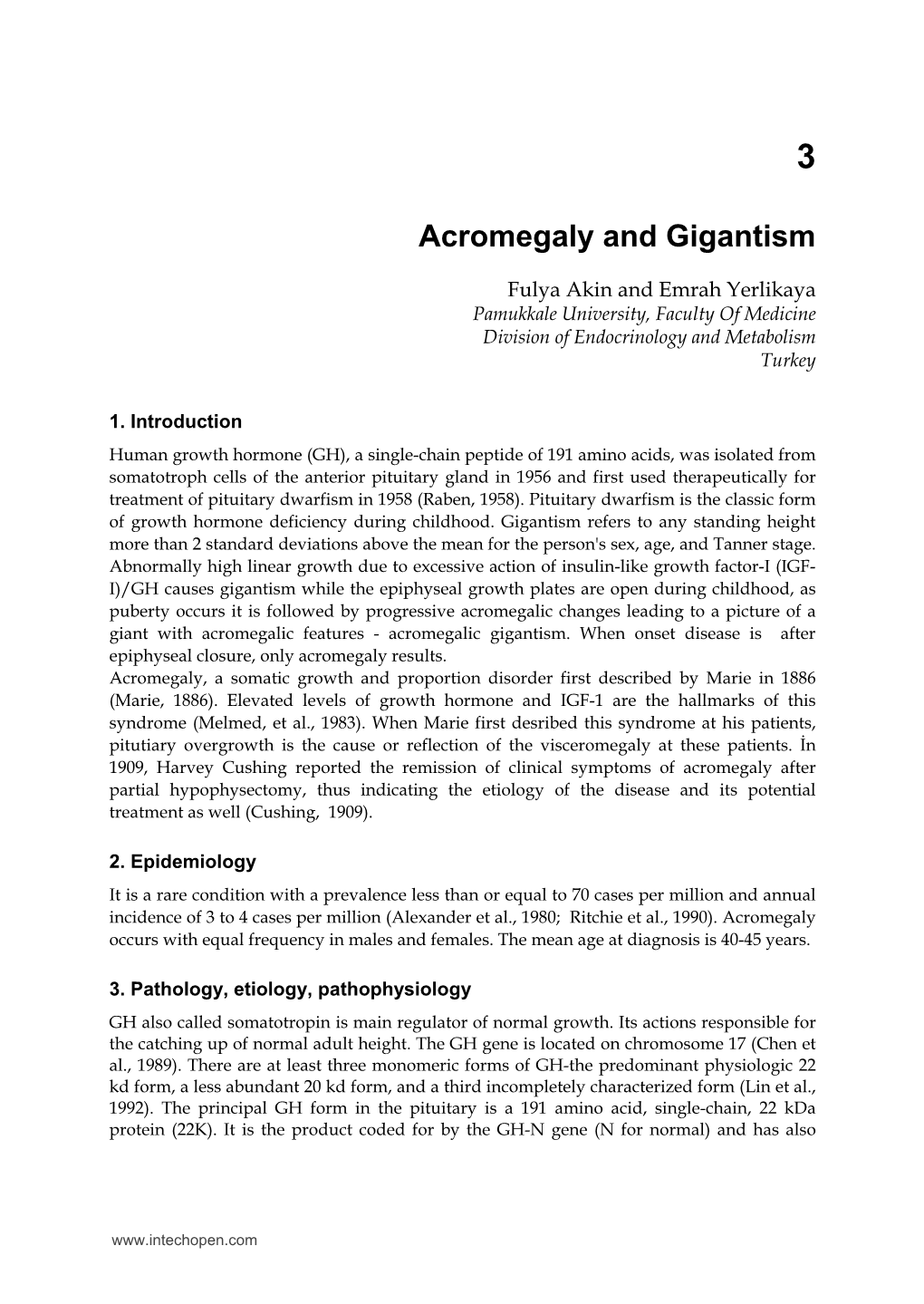 Acromegaly and Gigantism