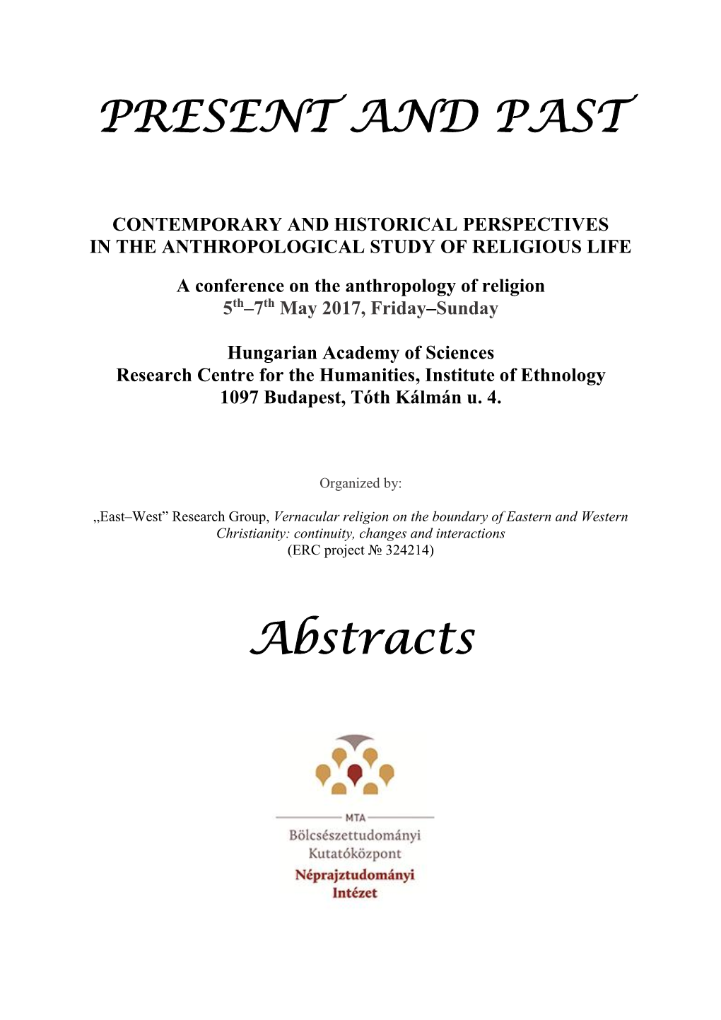 PRESENT and PAST Abstracts
