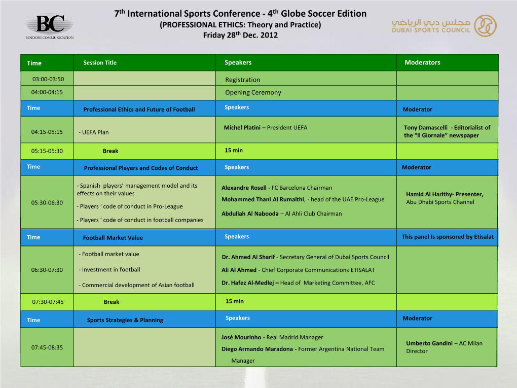 Conference Program 2012