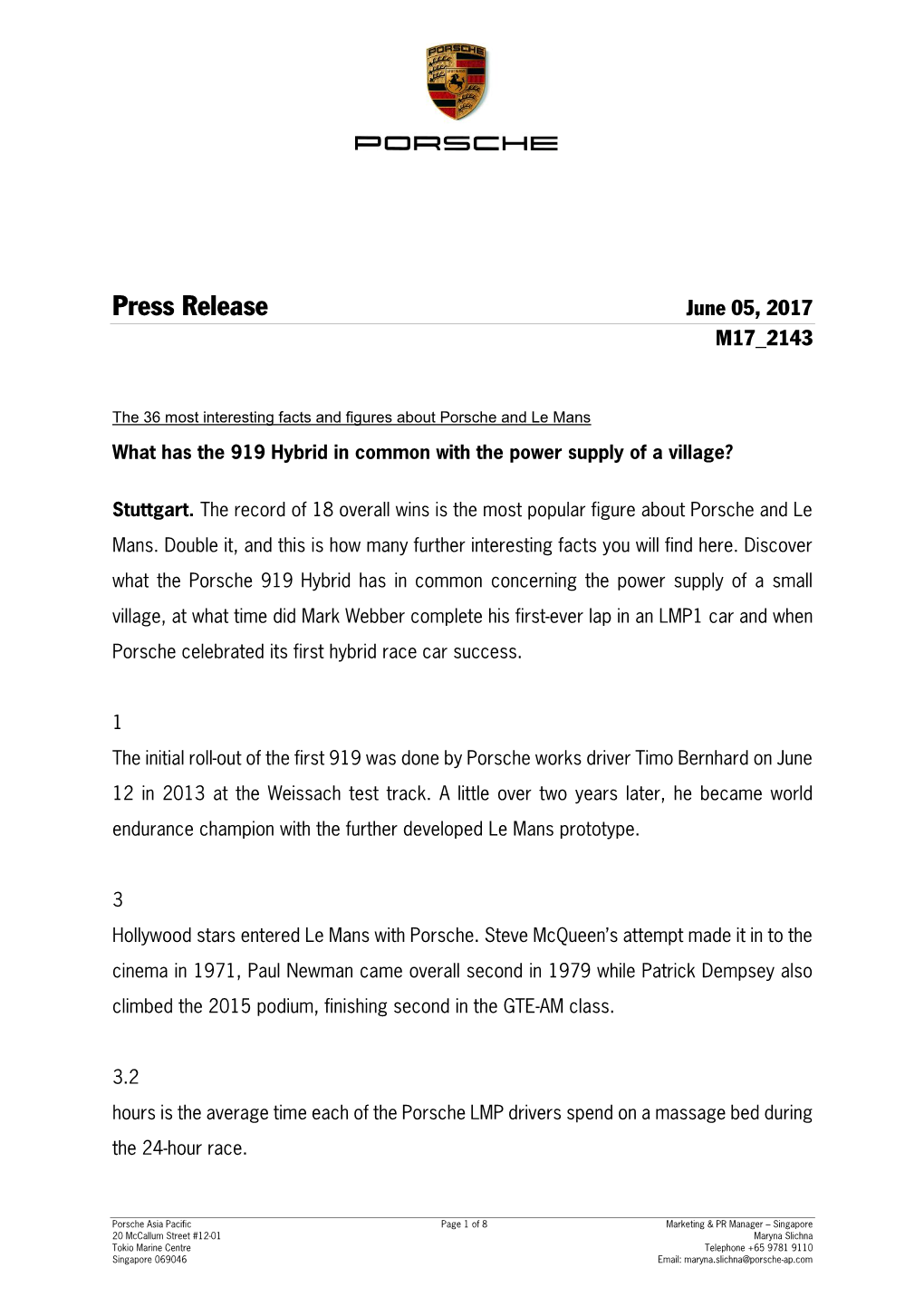 Press Release June 05, 2017 M17 2143