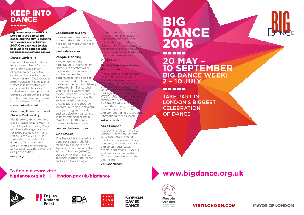 Big Dance 2016 Events Brochure