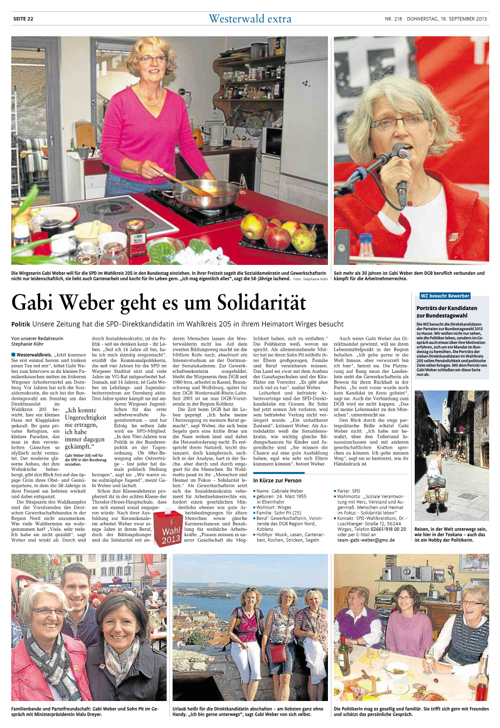 Gabi Weber Geht Es Um Solidarität