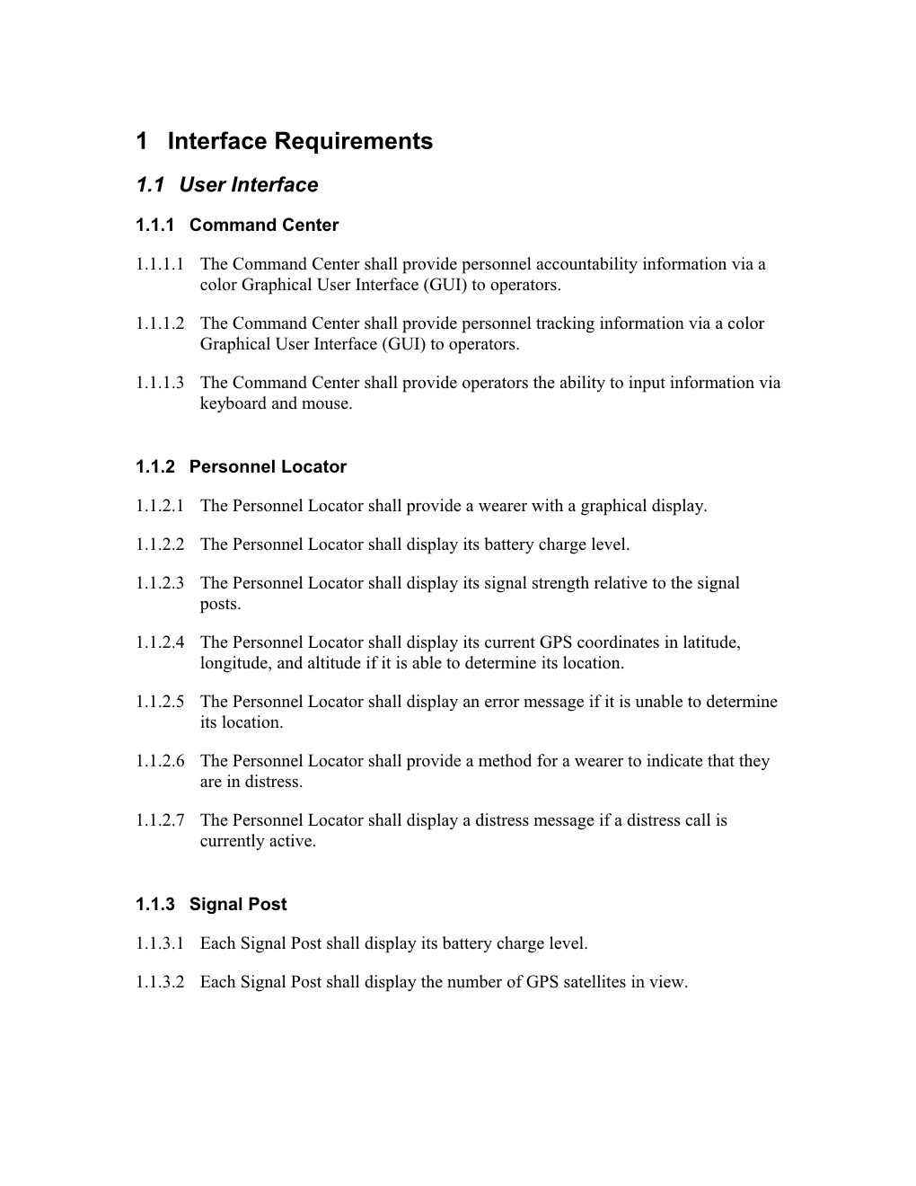 1 Interface Requirements