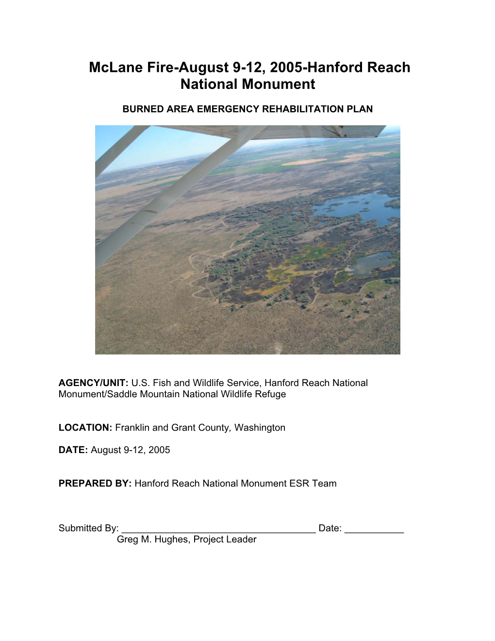 Mclane Fire-August 9-12, 2005-Hanford Reach National Monument