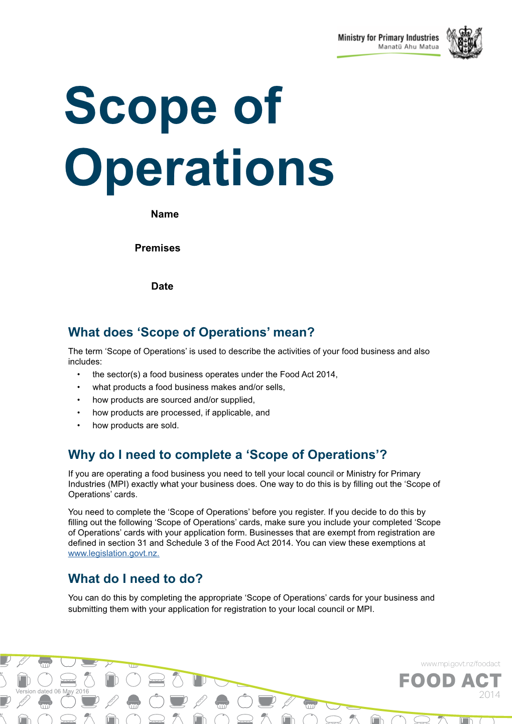 Scope of Operations Name