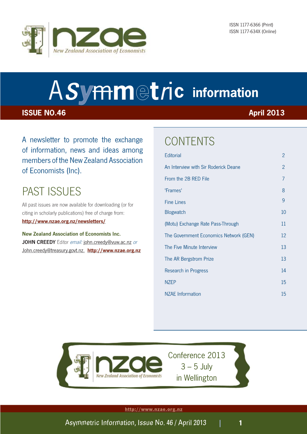 Asymmetric Information ISSUE NO.46 April 2013