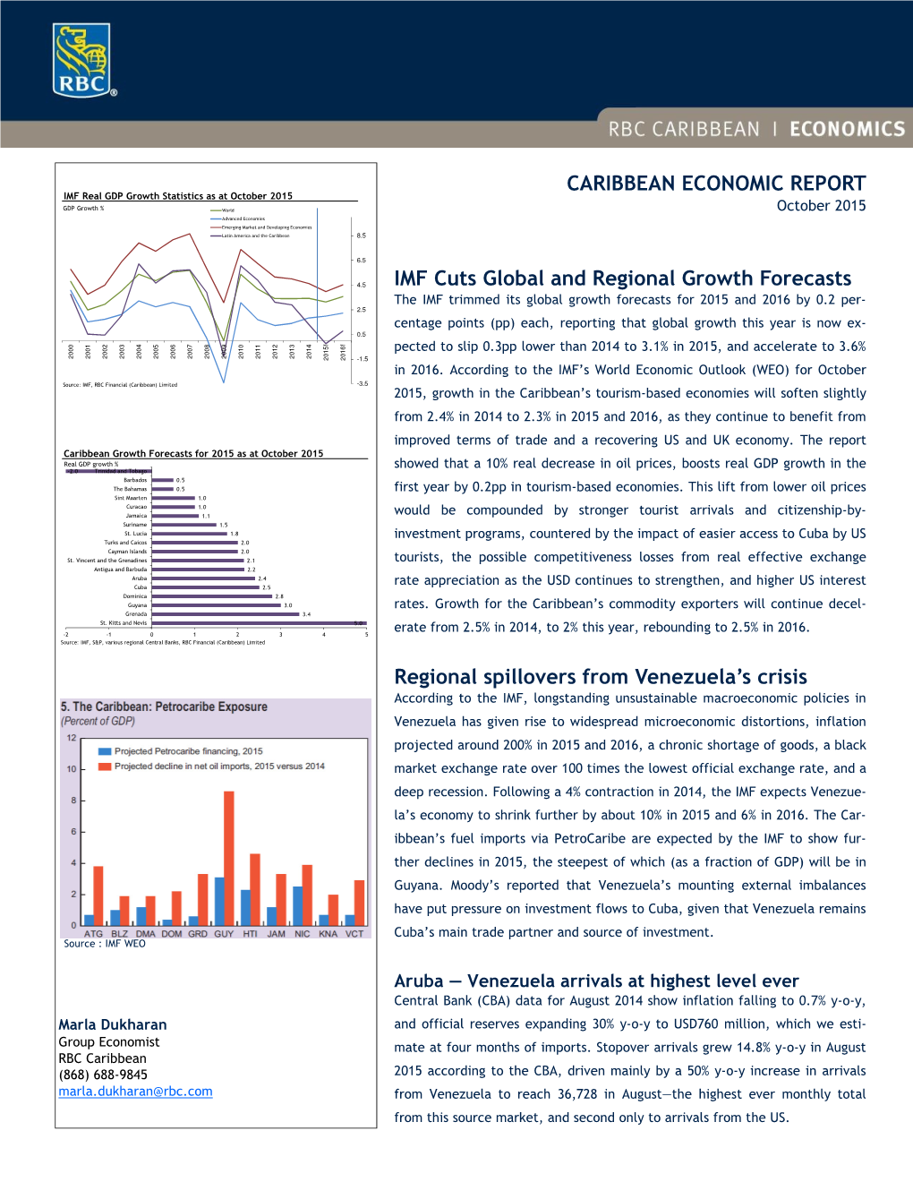 RBC – Caribbean Economic Report Oct 2015