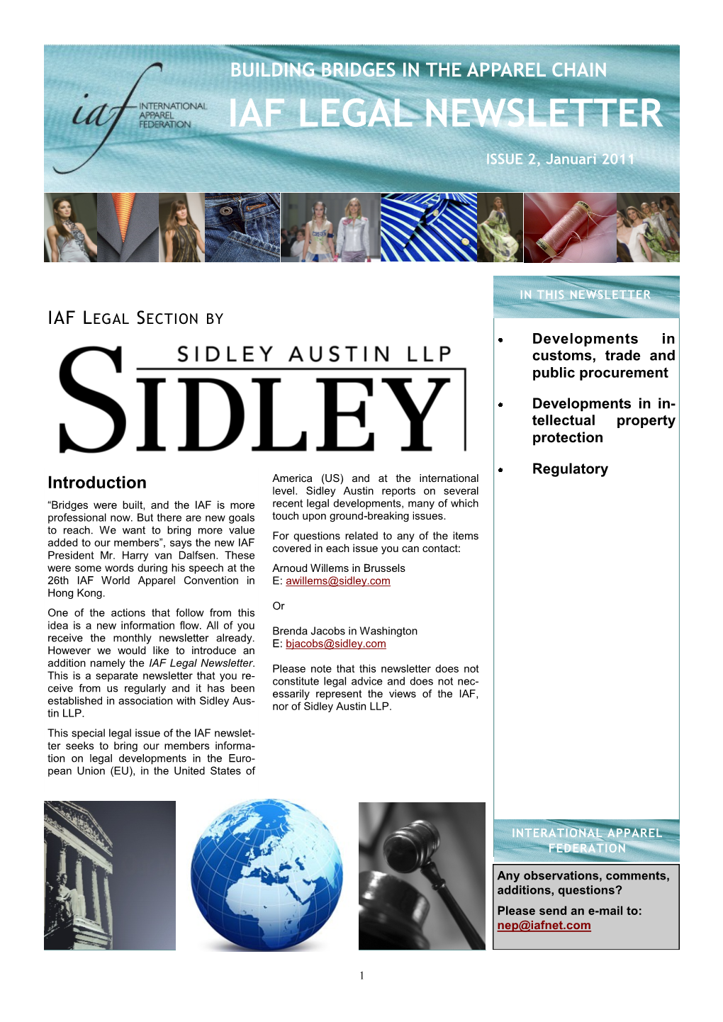 Iaf Legal Newsletter