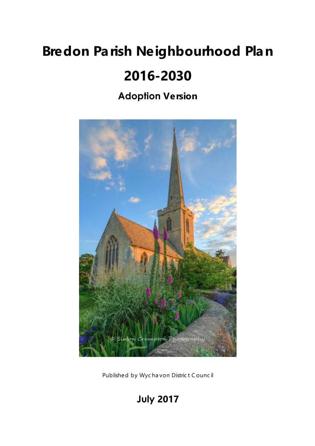 Bredon Parish Neighbourhood Plan 2016-2030 Adoption Version