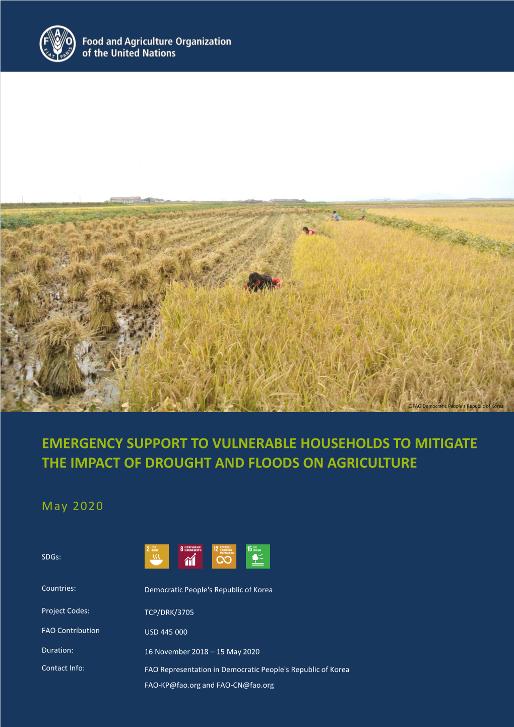 Emergency Support to Vulnerable Households to Mitigate the Impact of Drought and Floods on Agriculture