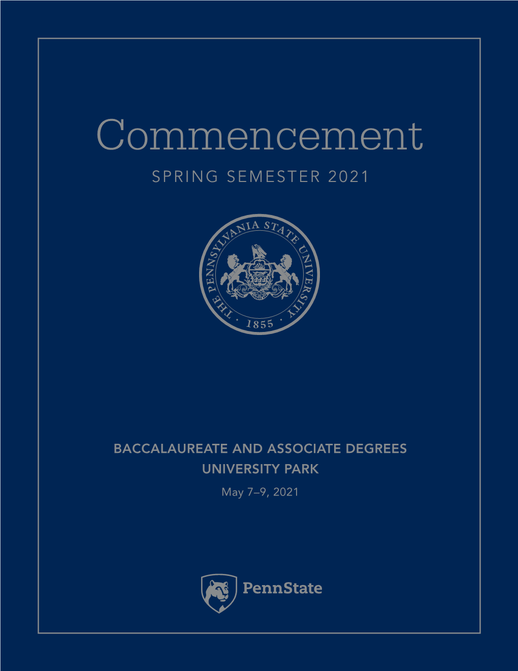 Penn State Commencement, Spring Semester 2021, Baccalaureate And