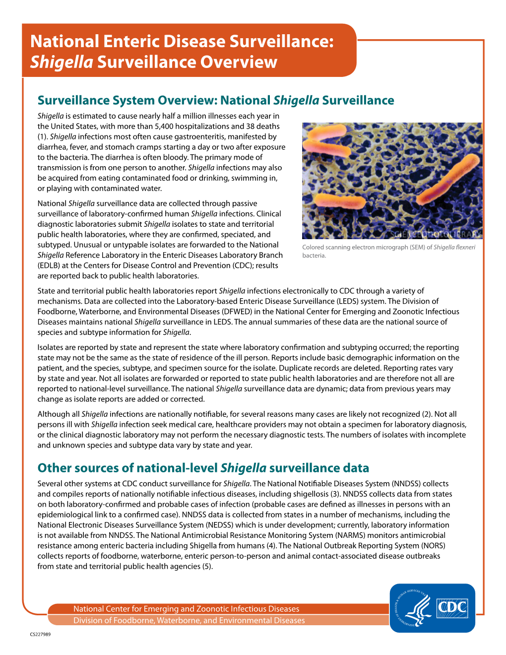 Shigella Surveillance Overview