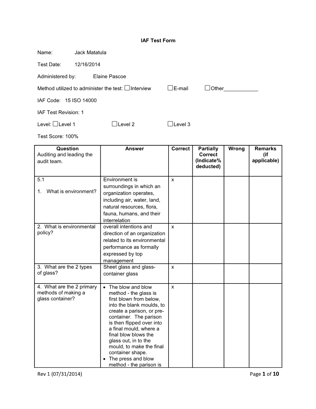 Method Utilized to Administer the Test: Interview E-Mail Other______ s2