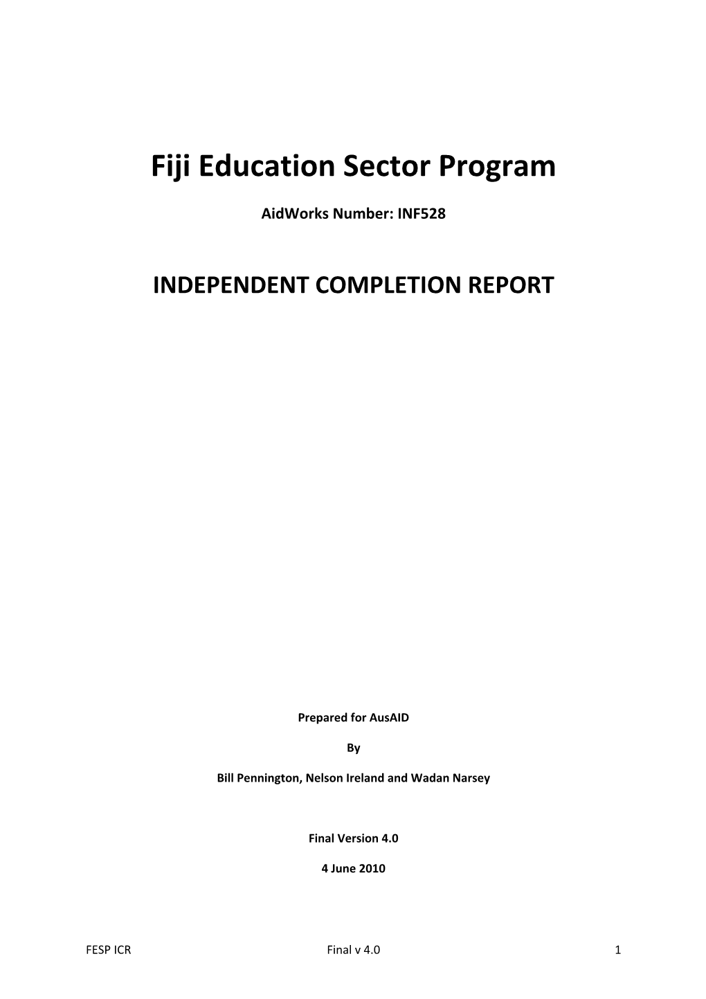 Fiji Education Sector Program