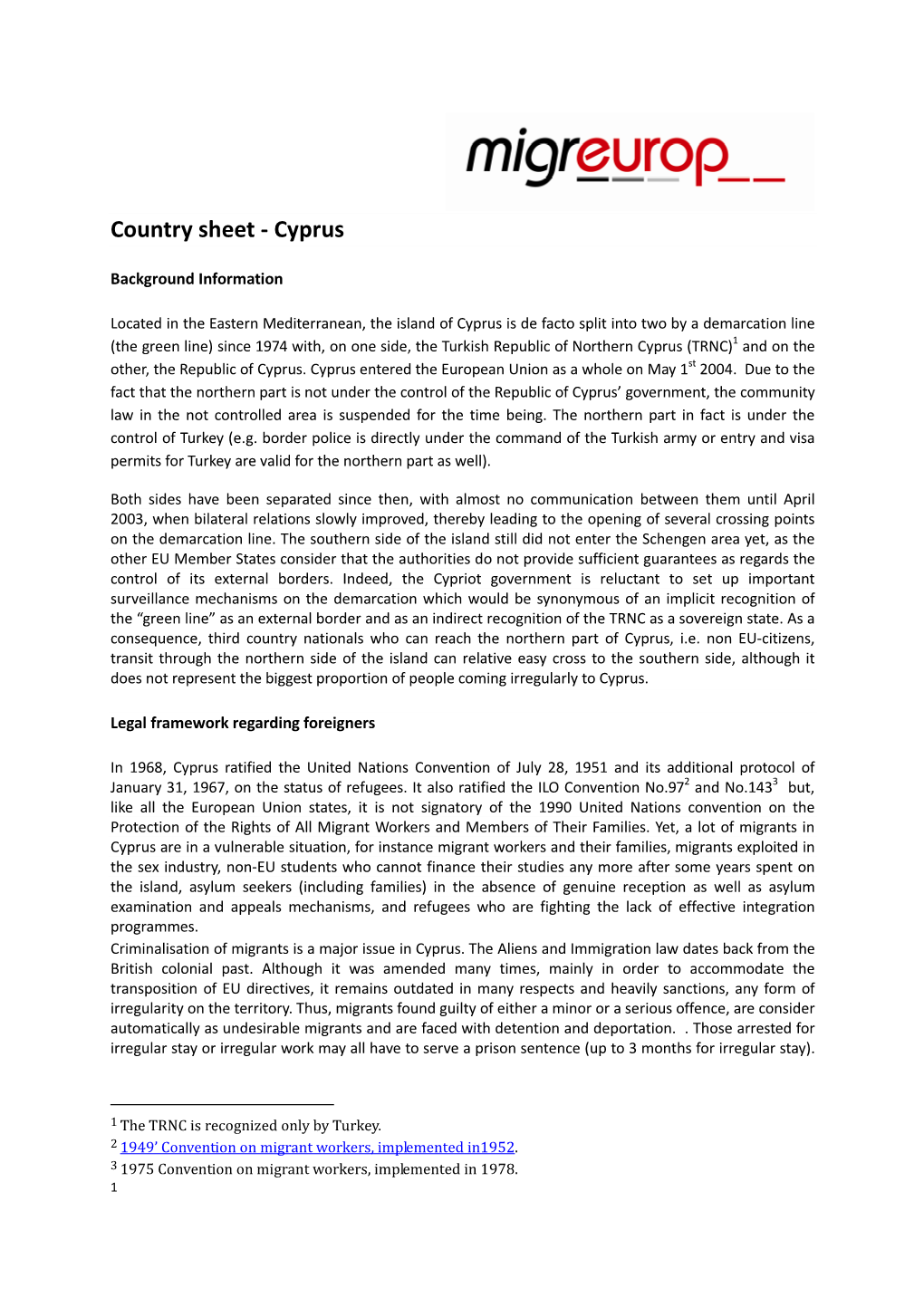 Country Sheet Cyprus