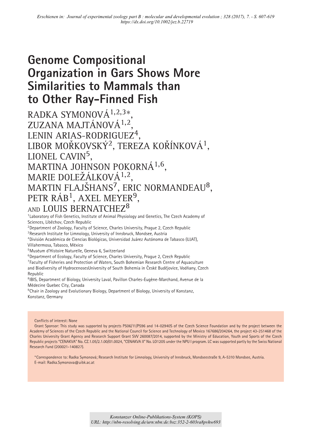 Genome Compositional Organization in Gars Shows More Similarities To