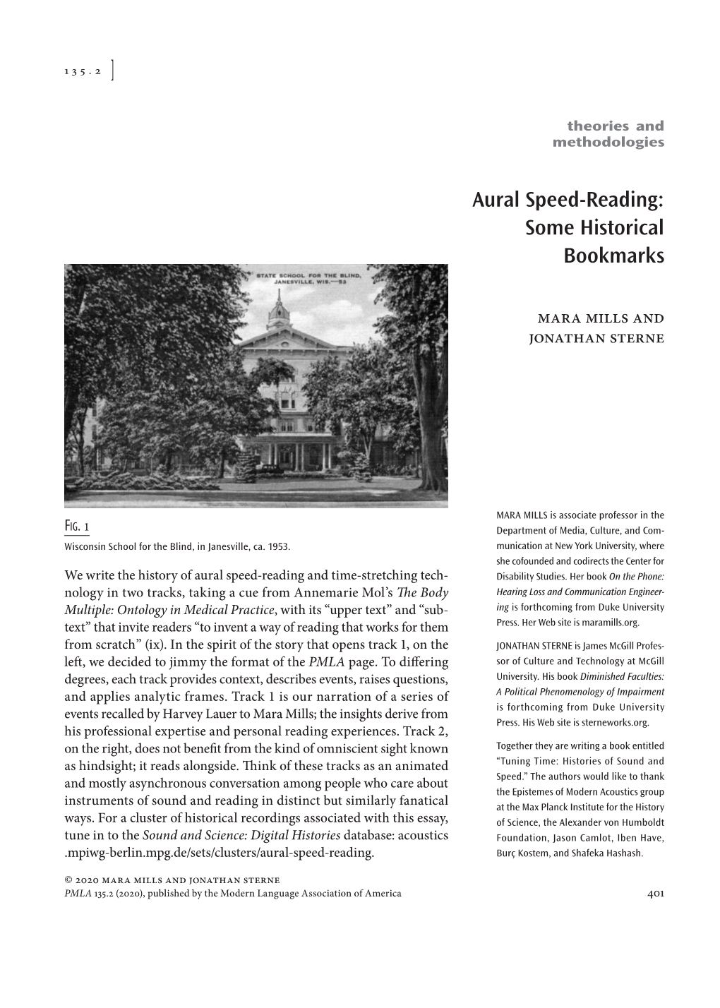 Aural Speed-Reading: Some Historical Bookmarks