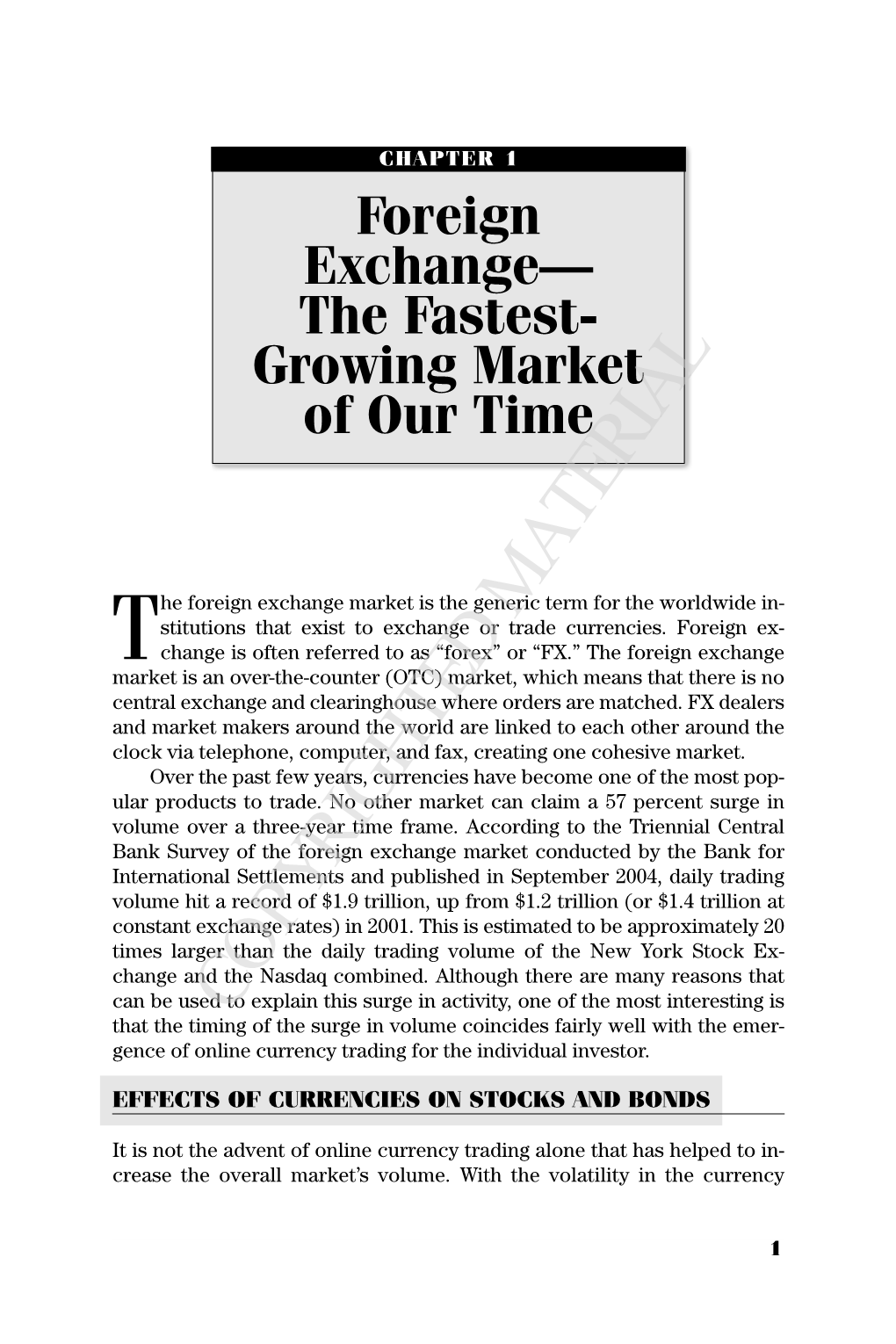 Foreign Exchange— the Fastest- Growing Market of Our Time