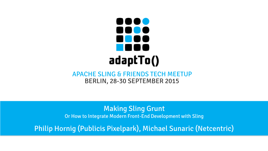 Adaptto() 2014 Presentation