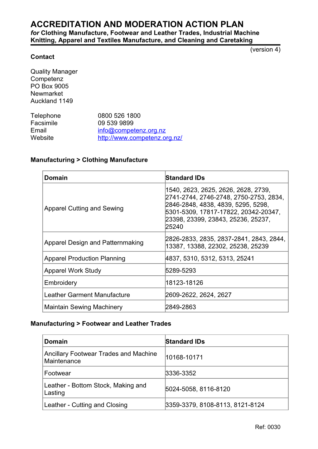 Accreditation and Moderation Action Plan s2