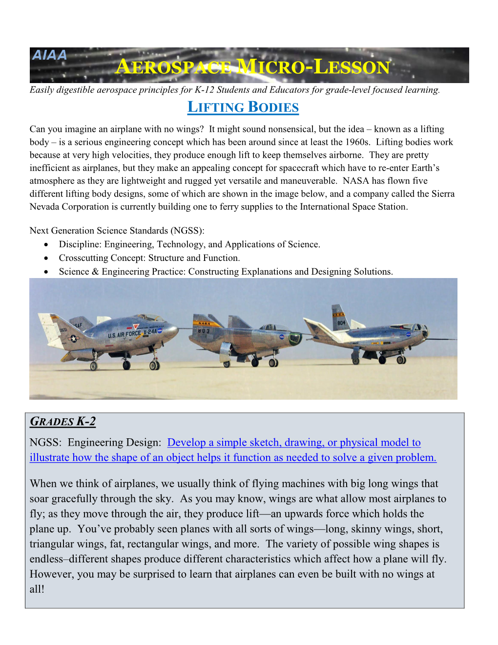 Lifting Bodies