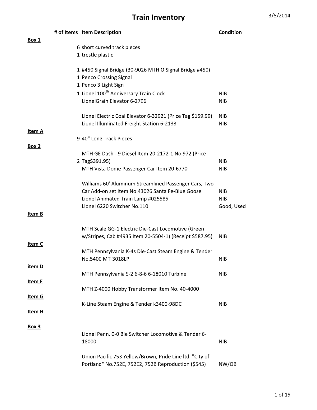 Train Inventory Rev 03.05