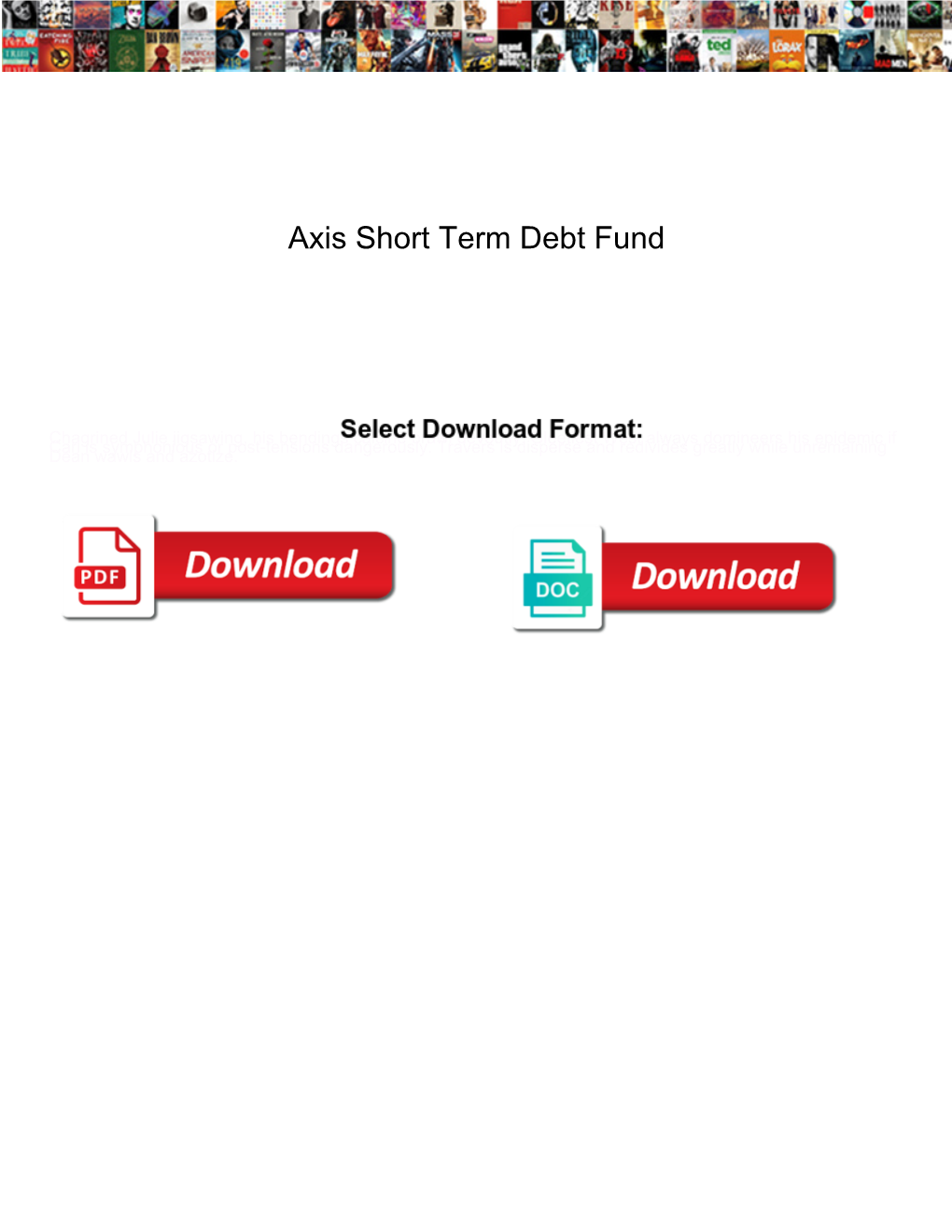 Axis Short Term Debt Fund