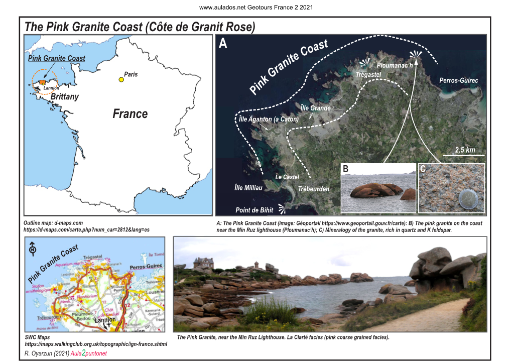 Francia France the Pink Granite Coast (Côte De Granit Rose)