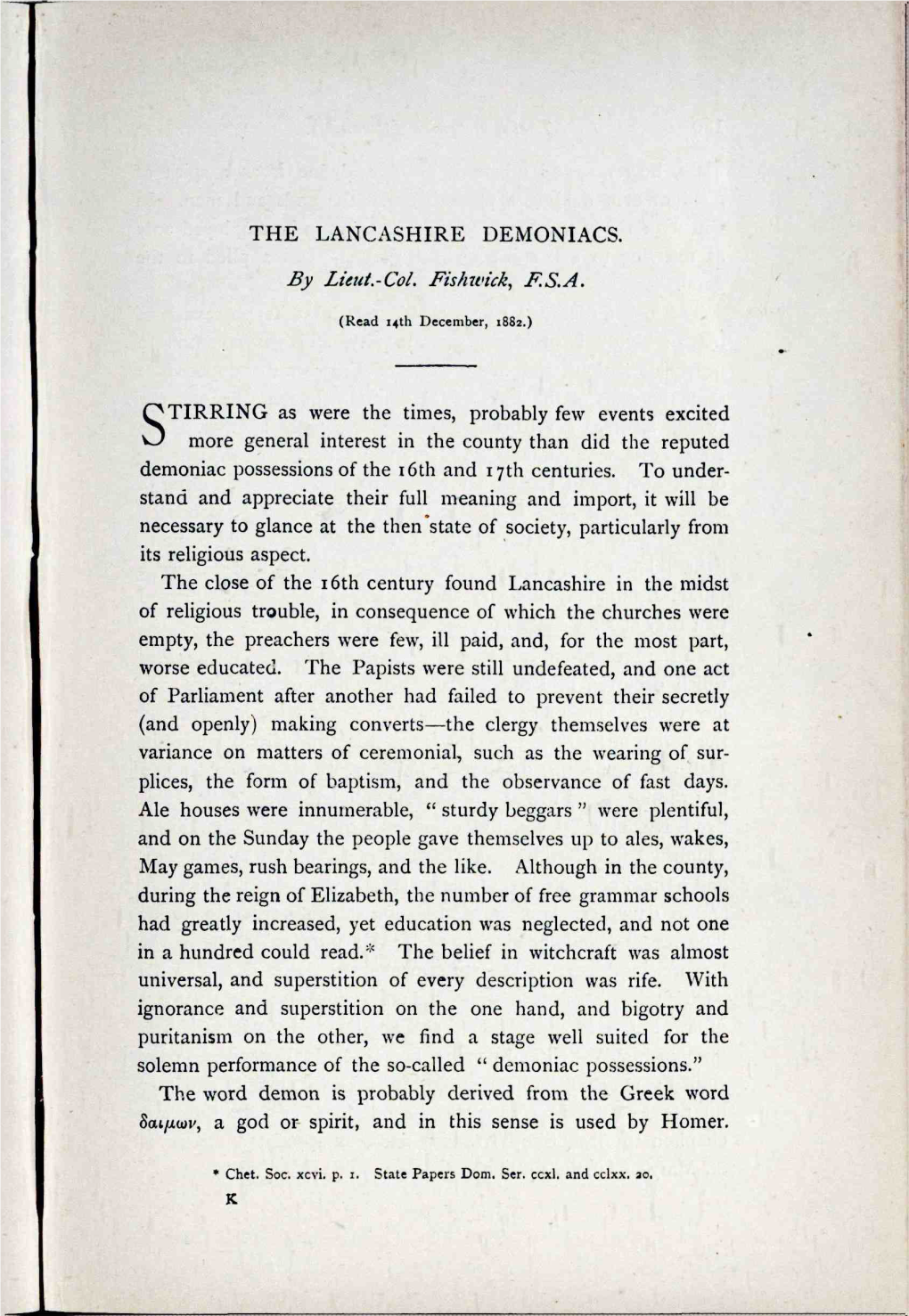 The Lancashire Demoniacs