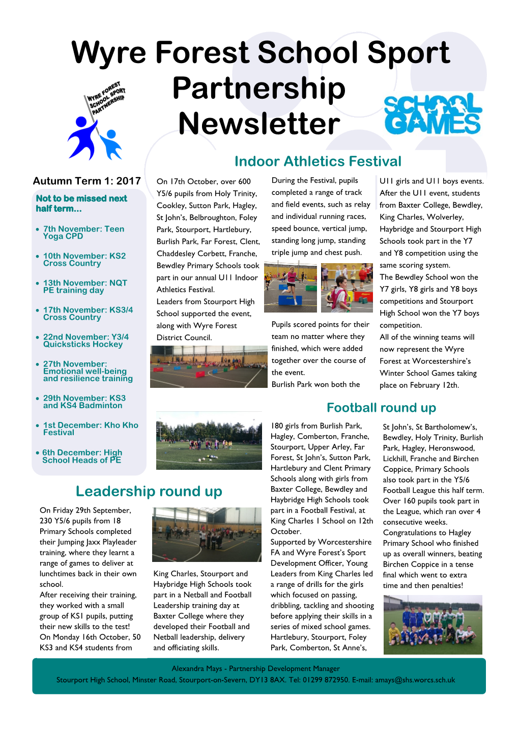 Wyre Forest School Sport Partnership Newsletter