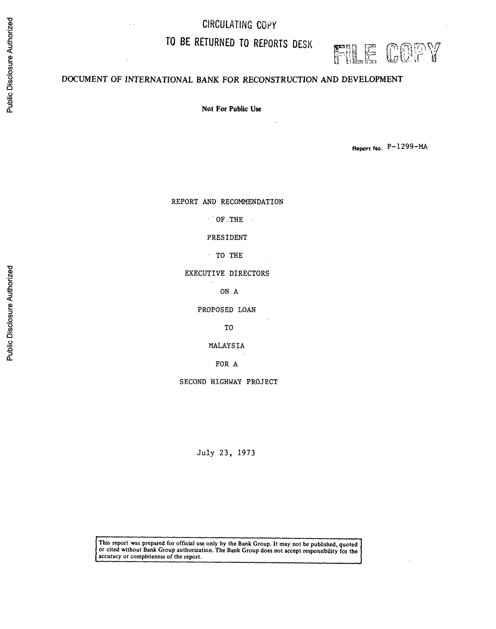 World Bank Document