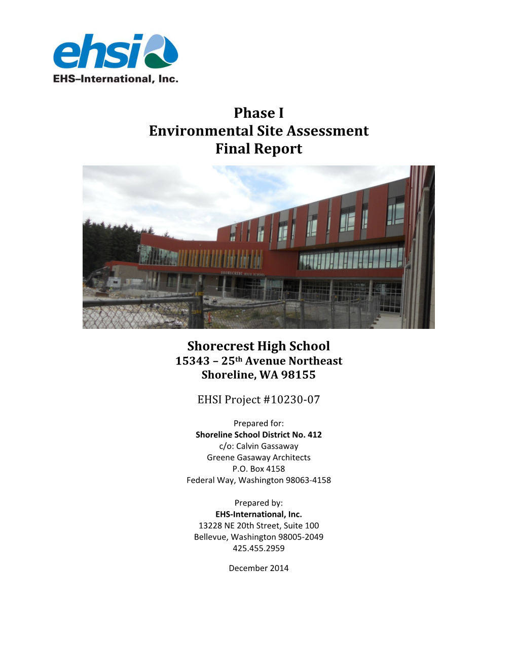 Phase I Environmental Site Assessment Final Report