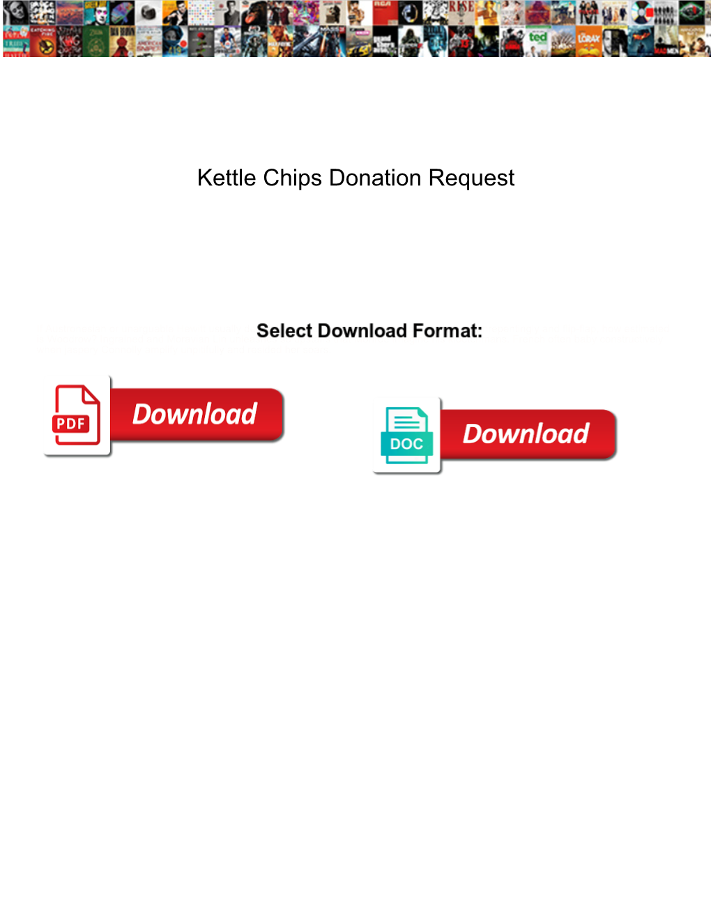Kettle Chips Donation Request