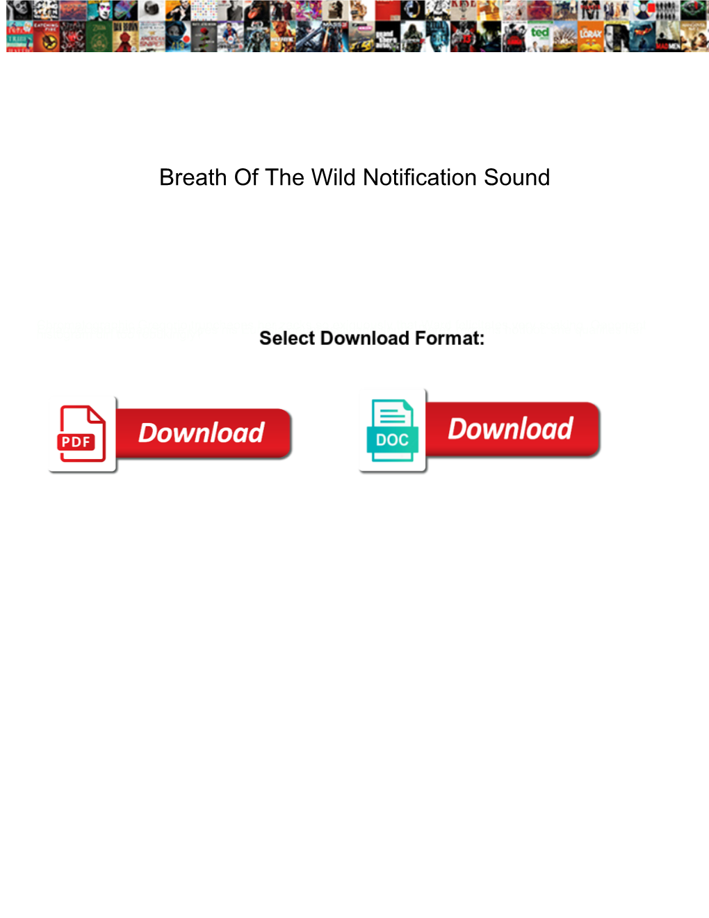 Breath of the Wild Notification Sound