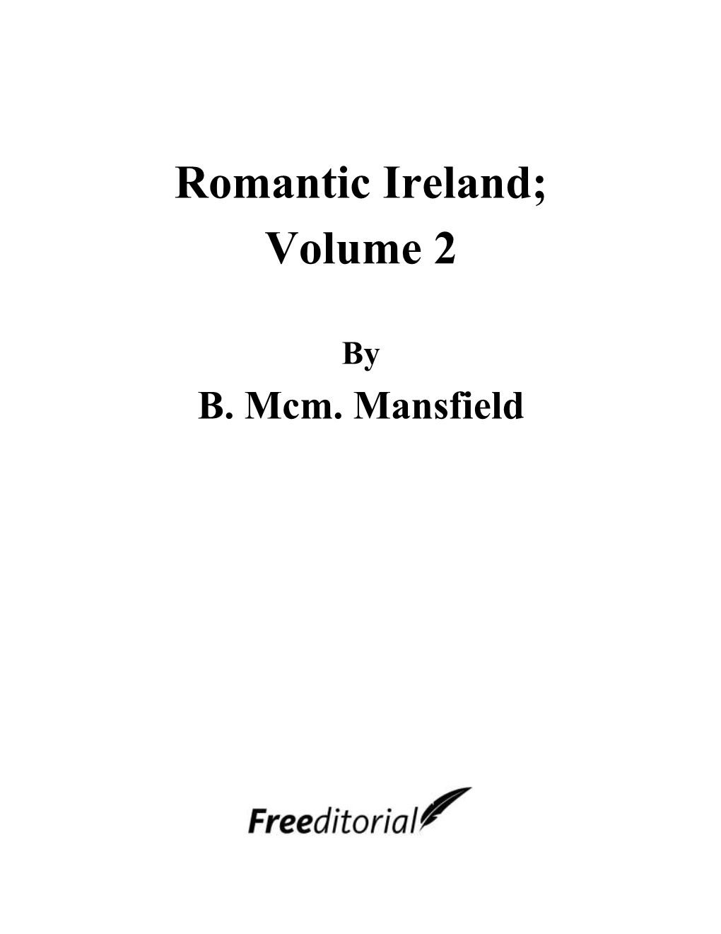 Romantic Ireland; Volume 2