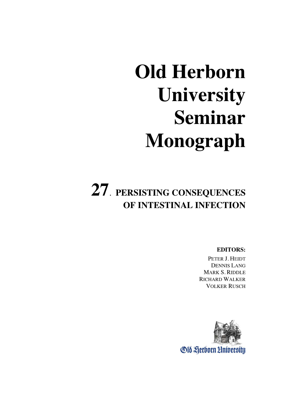 Old Herborn University Monograph 27