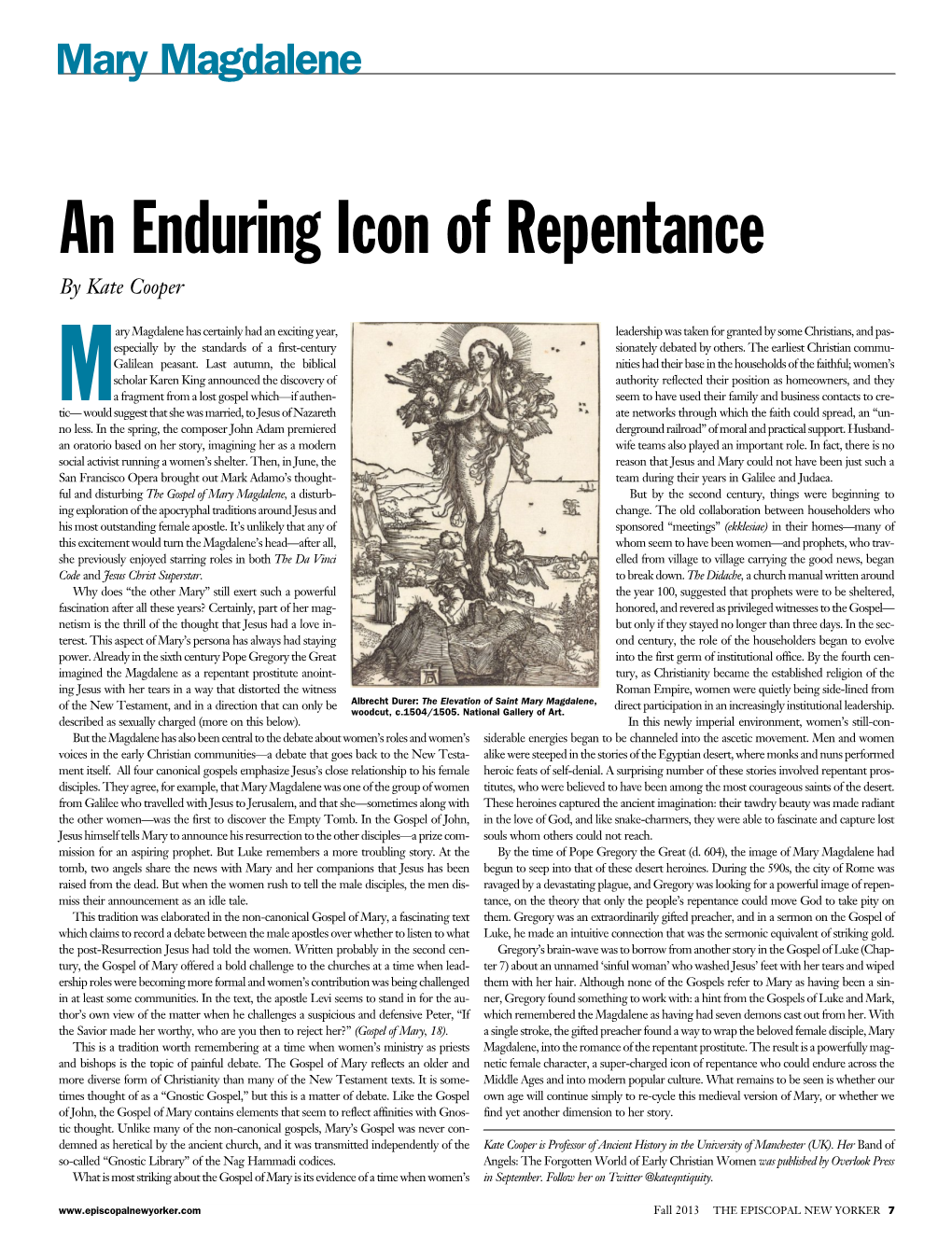 An Enduring Icon of Repentance by Kate Cooper