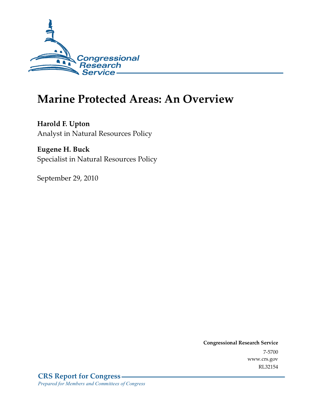 Marine Protected Areas: an Overview