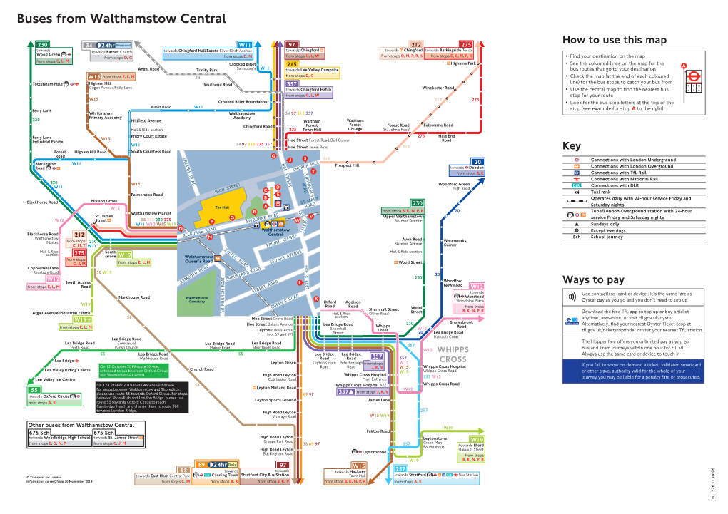 Buses from Walthamstow Central