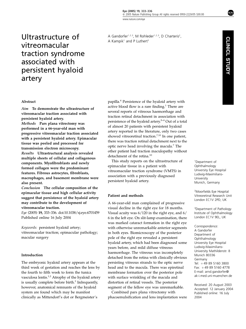 Ultrastructure of Vitreomacular Traction Syndrome Associated With