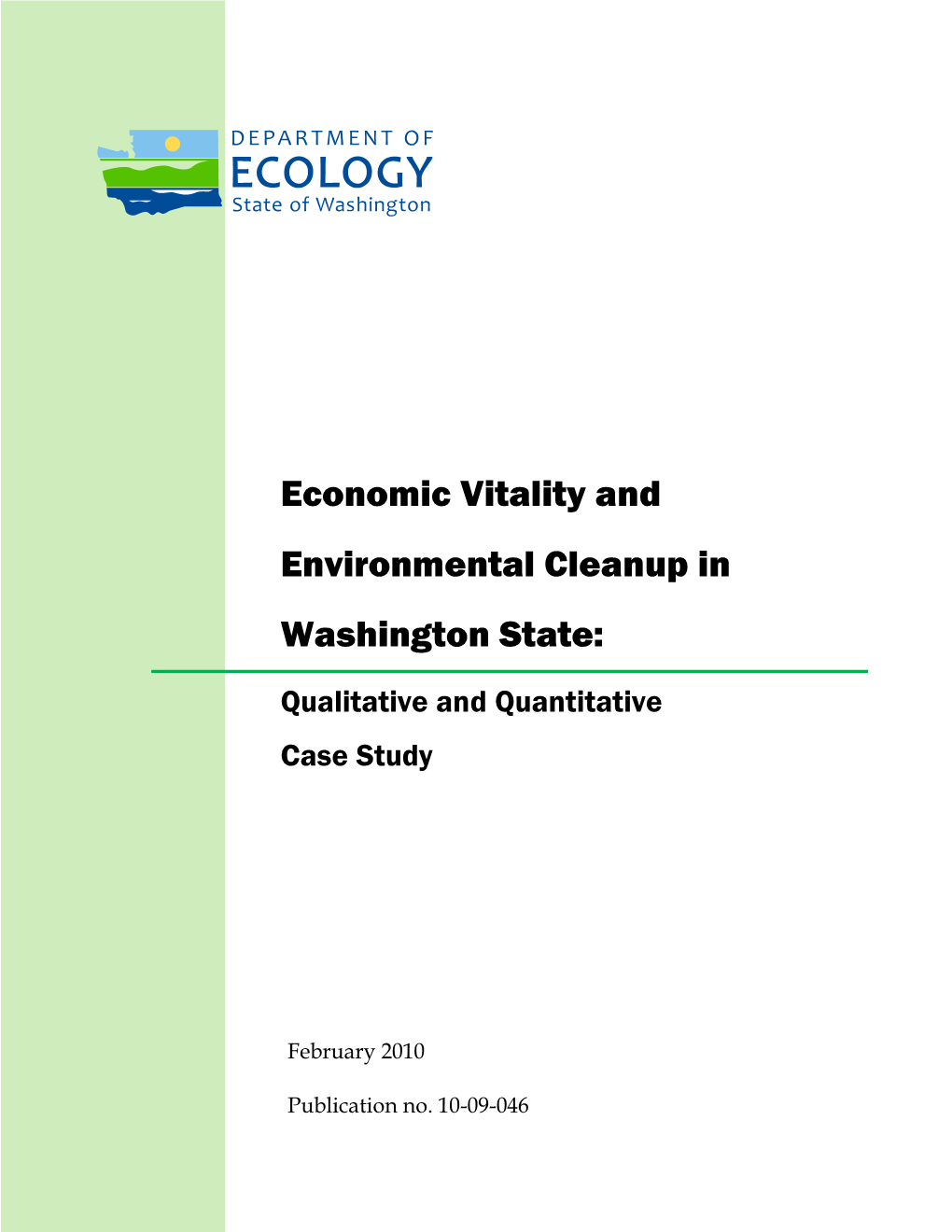 Economic Vitality and Environmental Cleanup in Washington State